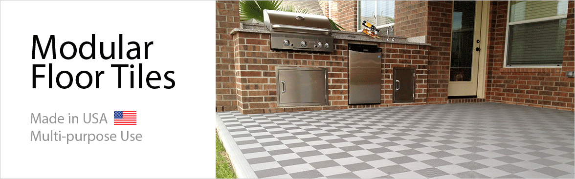 BockTile Patio & Deck Perforated Interlocking Floor Tiles