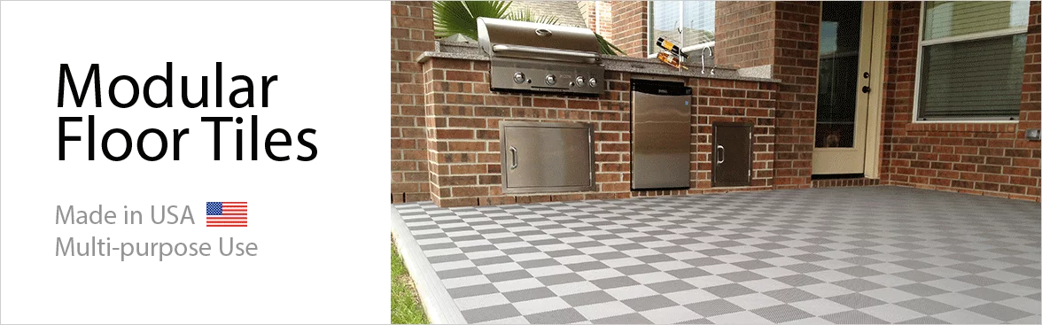 BockTile Patio & Deck Perforated Interlocking Floor Tiles