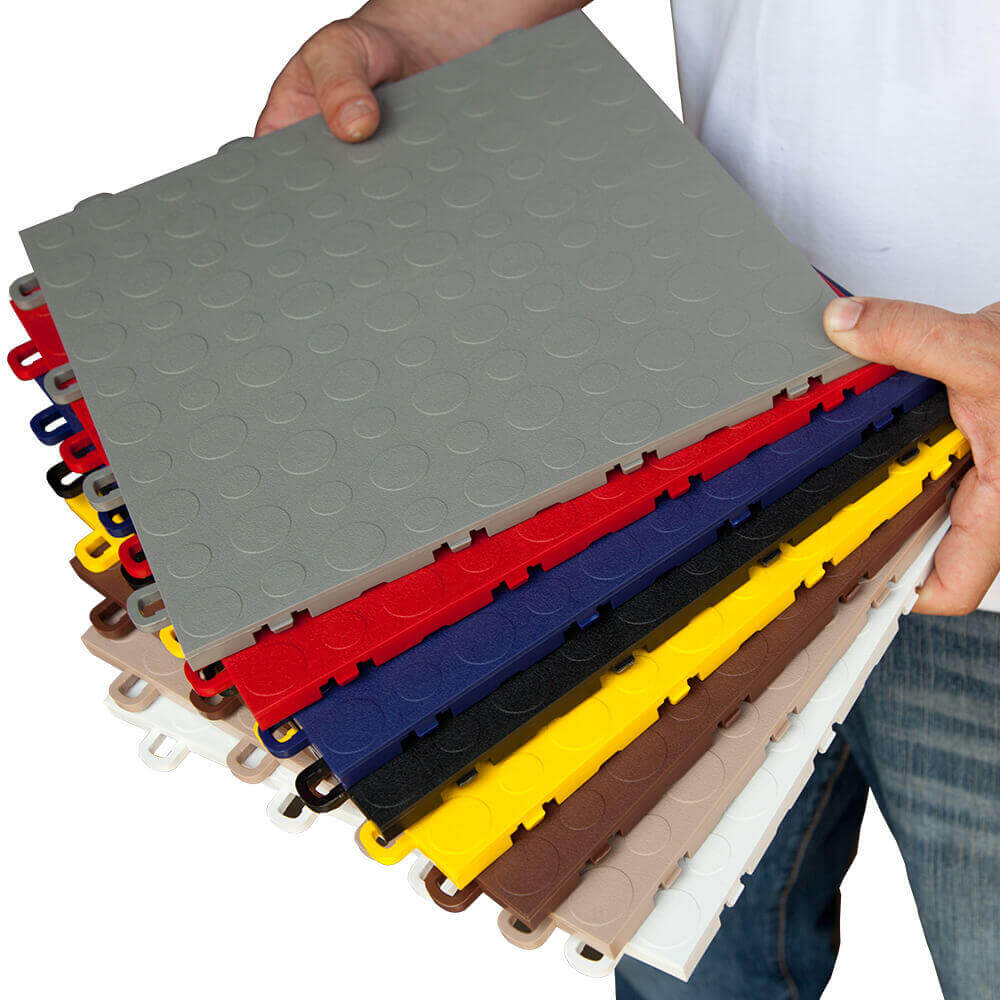Perforated Garage Floor Tiles -Drain - 12 x 12 in