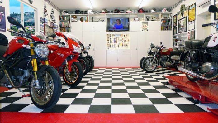 Coin Top Interlocking Floor Tiles - Garage Flooring