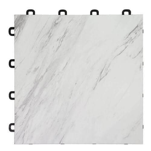 white marble vinyl top interlocking floor tiles