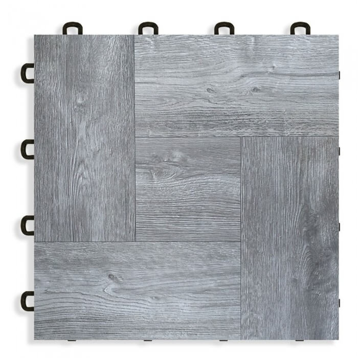 Wood Vinyl Top Interlocking Basement Tile