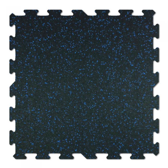 interlocking rubber floor tiles blue fleck center
